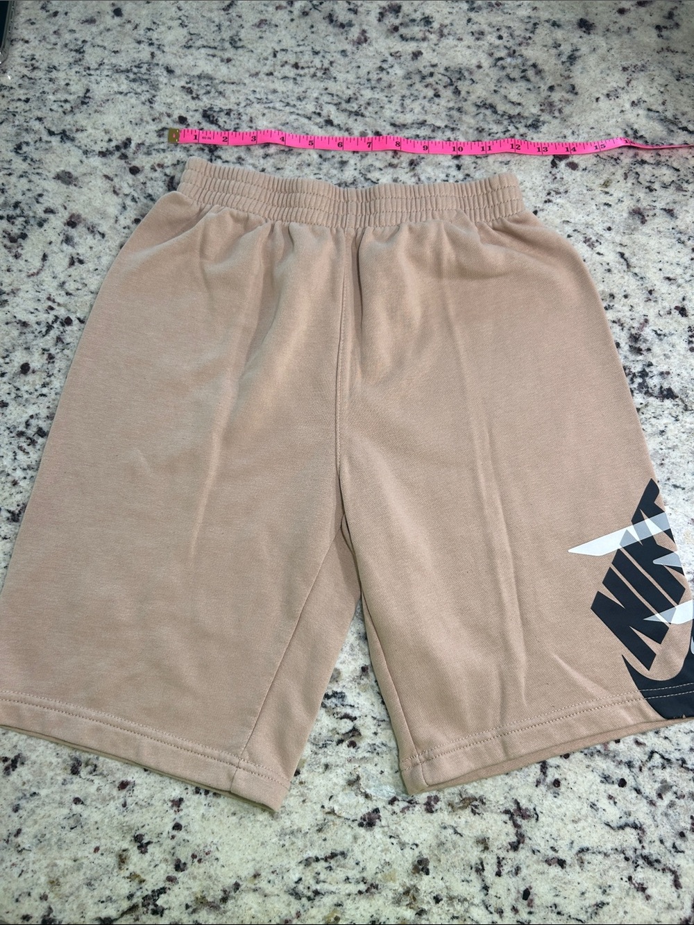 Nike Tan Kids Sports Shorts with Side Logo